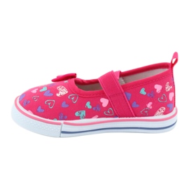 Nœud ballerines insert cuir Atletico blanche violet rose 2