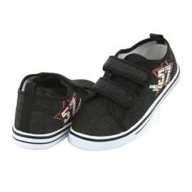 Baskets velcro jean Atletico noir 4