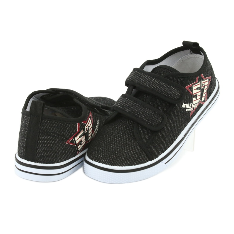 Baskets velcro jean Atletico le noir 4