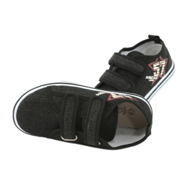 Baskets velcro jean Atletico noir 6
