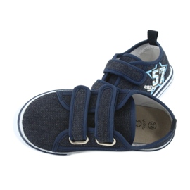 Baskets velcro jean Atletico bleu marine 6