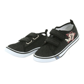 Baskets velcro jean Atletico le noir 3