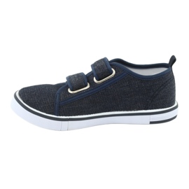 Baskets velcro jean Atletico bleu marine 2