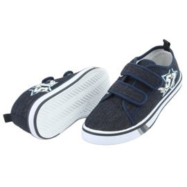 Baskets velcro jean Atletico bleu marine 5