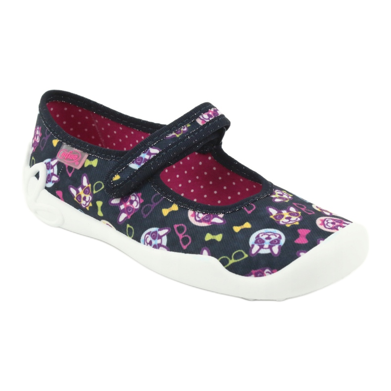 Chaussures pour enfants Befado 114Y359 bleu marin rose multicolore 1