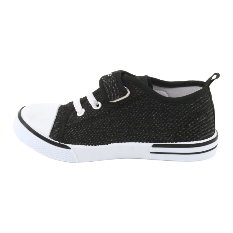 Baskets avec insert en cuir Atletico BSM029 le noir 2