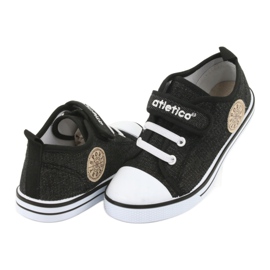 Baskets avec insert en cuir Atletico BSM029 noir 4