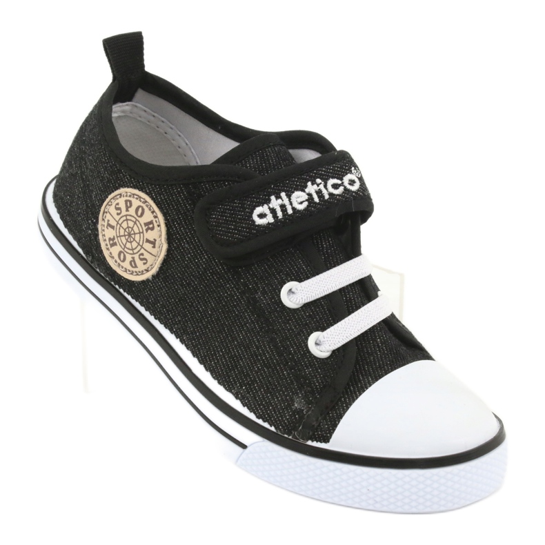 Baskets avec insert en cuir Atletico BSM029 noir 1