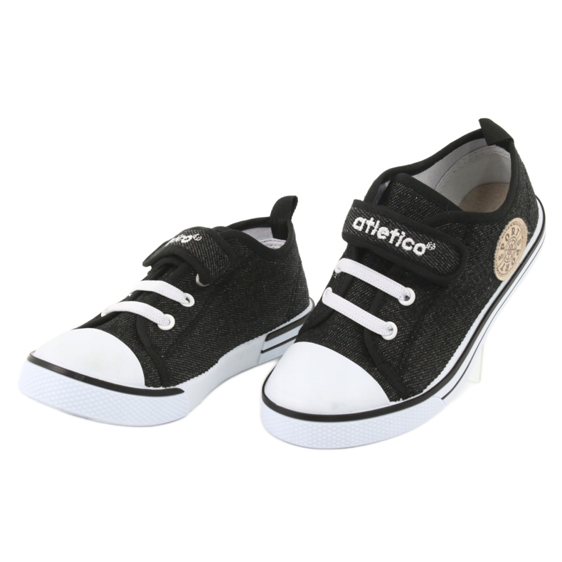 Baskets avec insert en cuir Atletico BSM029 noir 3