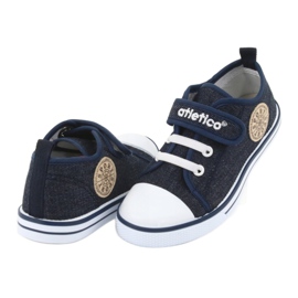 Baskets avec insert en cuir Atletico BSM029 bleu marin 4