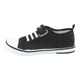Baskets avec insert en cuir Atletico BSM029 le noir 2