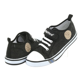 Baskets avec insert en cuir Atletico BSM029 noir 4