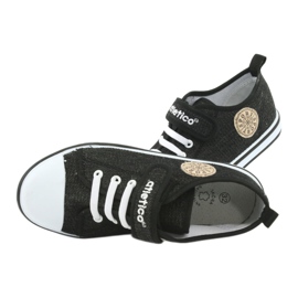 Baskets avec insert en cuir Atletico BSM029 le noir 6