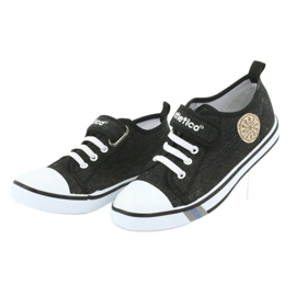 Baskets avec insert en cuir Atletico BSM029 le noir 3