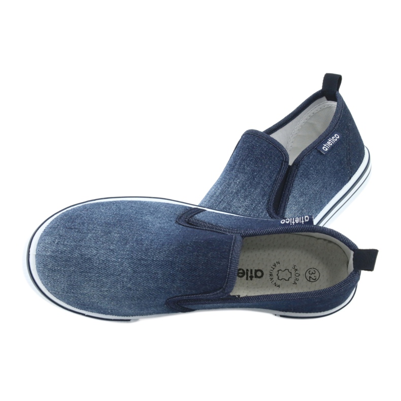 Baskets slip-on enfant ATLETICO BAM060 en jean bleu 5