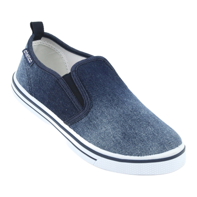 Baskets slip-on enfant ATLETICO BAM060 en jean bleu 1