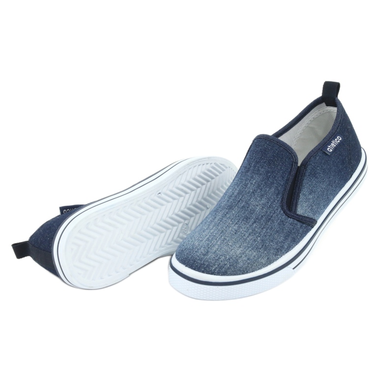 Baskets slip-on enfant ATLETICO BAM060 en jean bleu 4