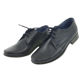 Gregors Chaussures garçons en cuir Navy bleu insert 3 Gregors Chaussures garçons en cuir Navy bleu insert 3
