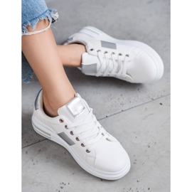 SHELOVET Chaussures de sport à lacets blanc 1