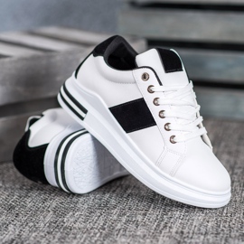 SHELOVET Chaussures de sport à lacets blanc 1