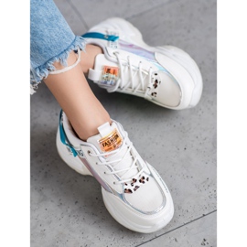 SHELOVET Baskets de sport à la mode blanc multicolore 1