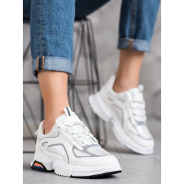 SHELOVET Baskets de sport sur la plate-forme blanc multicolore 1