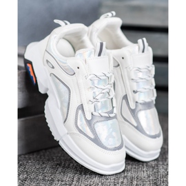 SHELOVET Baskets de sport sur la plate-forme blanc multicolore 2