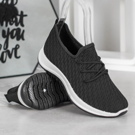 SHELOVET Chaussure de sport ajourée noire 1