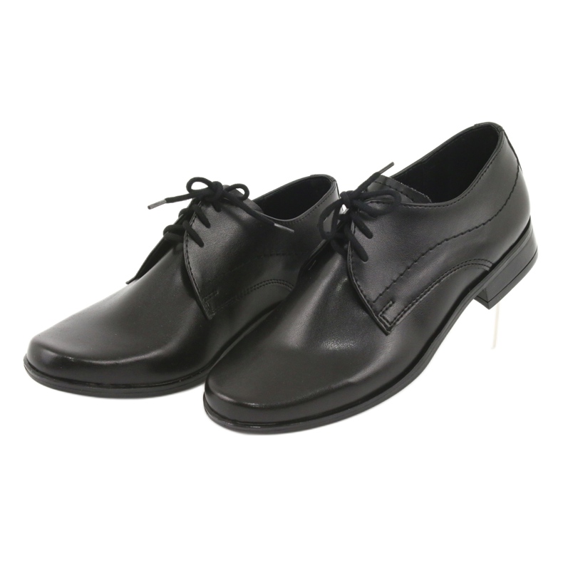 Chaussures garçons en cuir en cuir en cuir Black Gregors 429 noir 3