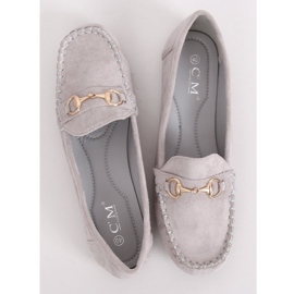 Mocassins en daim gris 77-192 Gris 3