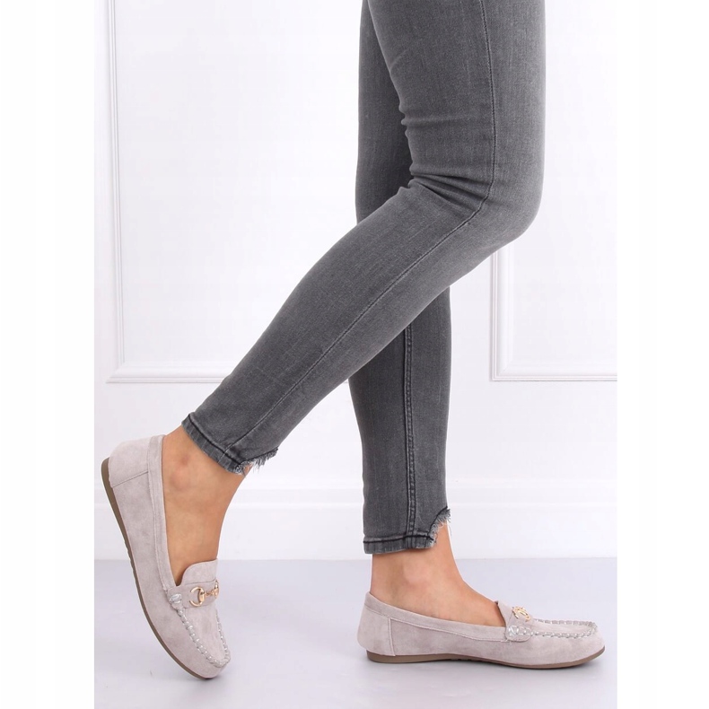 Mocassins en daim gris 77-192 Gris 2