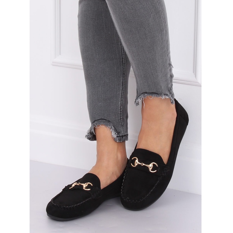 Mocassins en daim noir 77-192 Noir le noir 1