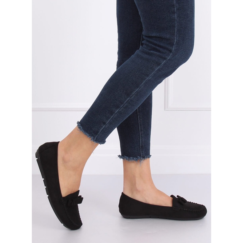 Mocassins en daim noir 9F150 Noir 1