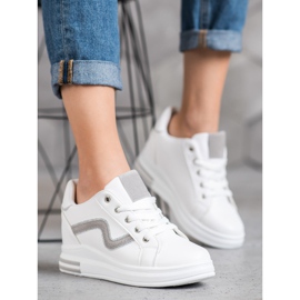 SHELOVET Chaussures de sport avec un coin caché blanc 2