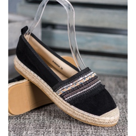 RTX WALK Espadrilles confortables avec ornements le noir 5