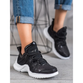 RTX WALK Baskets noires à paillettes le noir 1