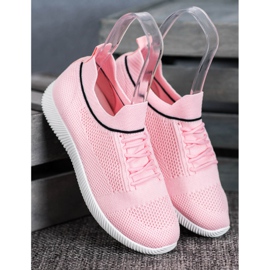 SHELOVET Chaussures de sport roses 2