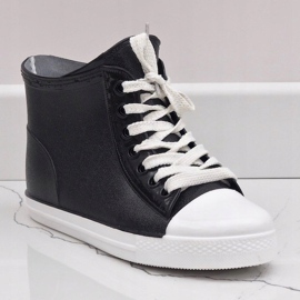 Baskets noires galoches à lacets SD527-1 le noir 2 Baskets noires galoches à lacets SD527-1 le noir 2