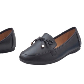 Mocassins ballerines en similicuir noir 9F175 le noir 2