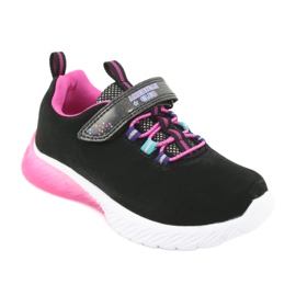 American Club ES14 rose chaussures de sport noir violet 1