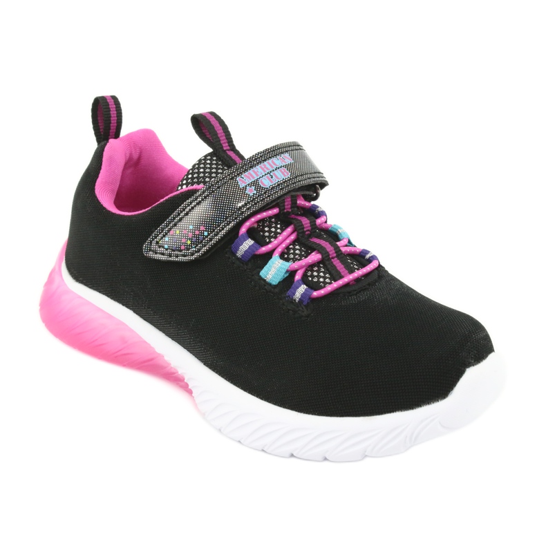 American Club ES14 rose chaussures de sport noir violet 1