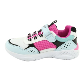 Chaussures de sport à la mode American Club ES07 blanc bleu rose 2