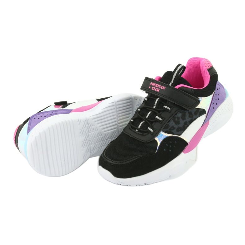 Chaussures de sport à la mode American Club ES07 le noir violet rose gris 5
