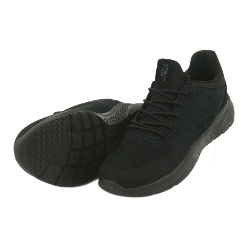 Chaussures de sport noires American Club HA05 à enfiler 5
