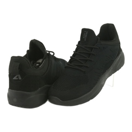 Chaussures de sport noires American Club HA05 à enfiler le noir 4