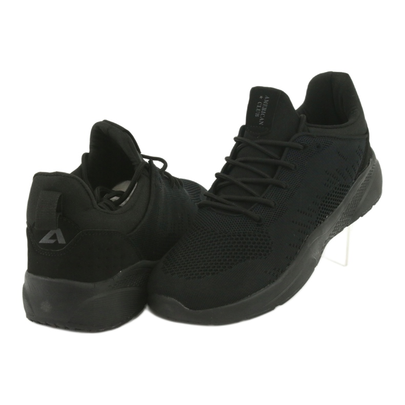 Chaussures de sport noires American Club HA05 à enfiler 4