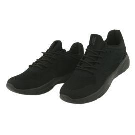 Chaussures de sport noires American Club HA05 à enfiler 3