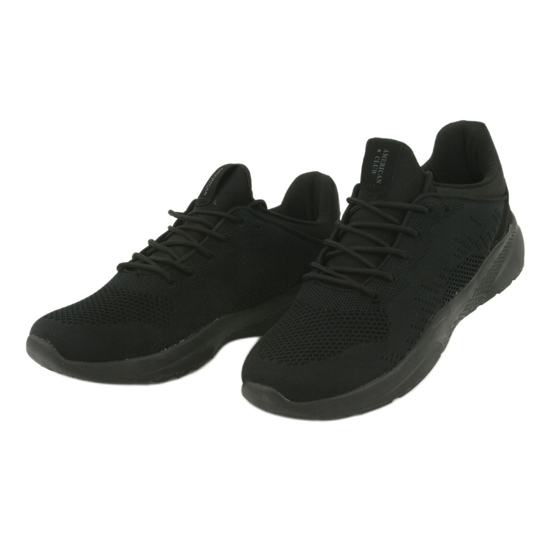 Chaussures de sport noires American Club HA05 à enfiler 3
