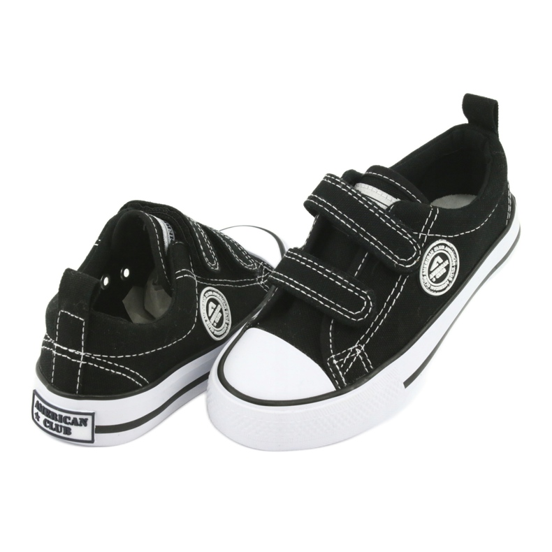 Baskets noires à scratch American Club LH35 4