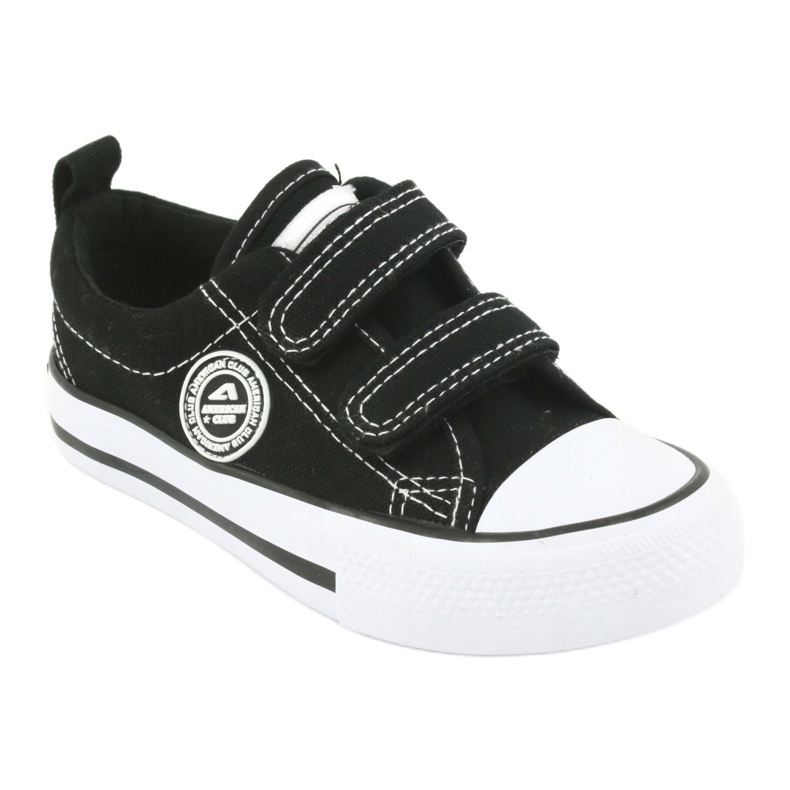 Baskets noires à scratch American Club LH35 1